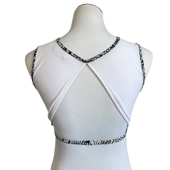 Beth Richards Womens Snake Print Tankini Bikini Swim Top Sz Small Back Cutout - Picture 2 of 6